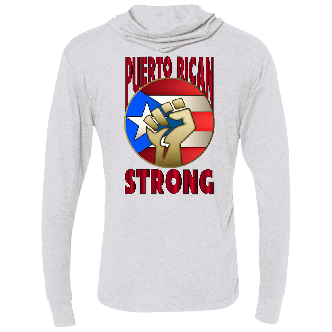 Puerto Rican Strong Unisex  Hooded T-Shirt - Puerto Rican Pride