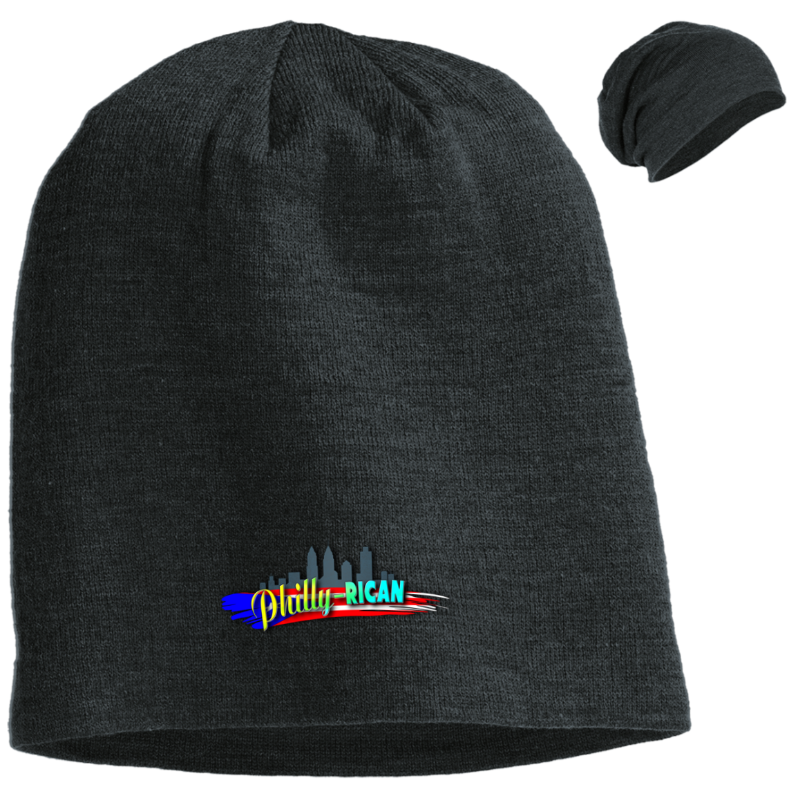 Philly-Rican Slouch Beanie - Puerto Rican Pride