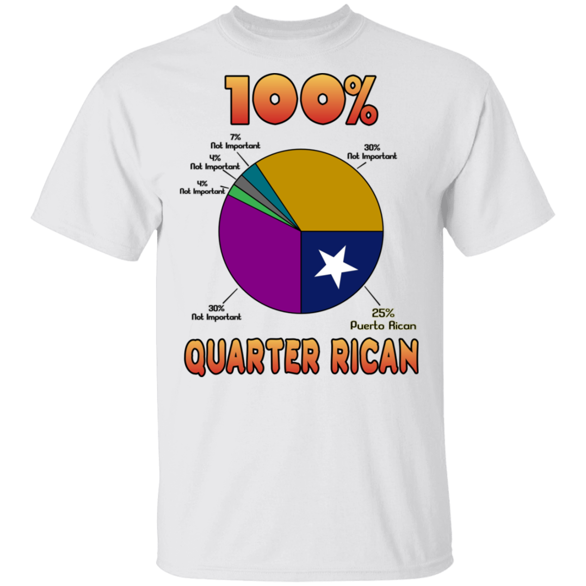 QUARTER RICAN 5.3 oz. T-Shirt - Puerto Rican Pride