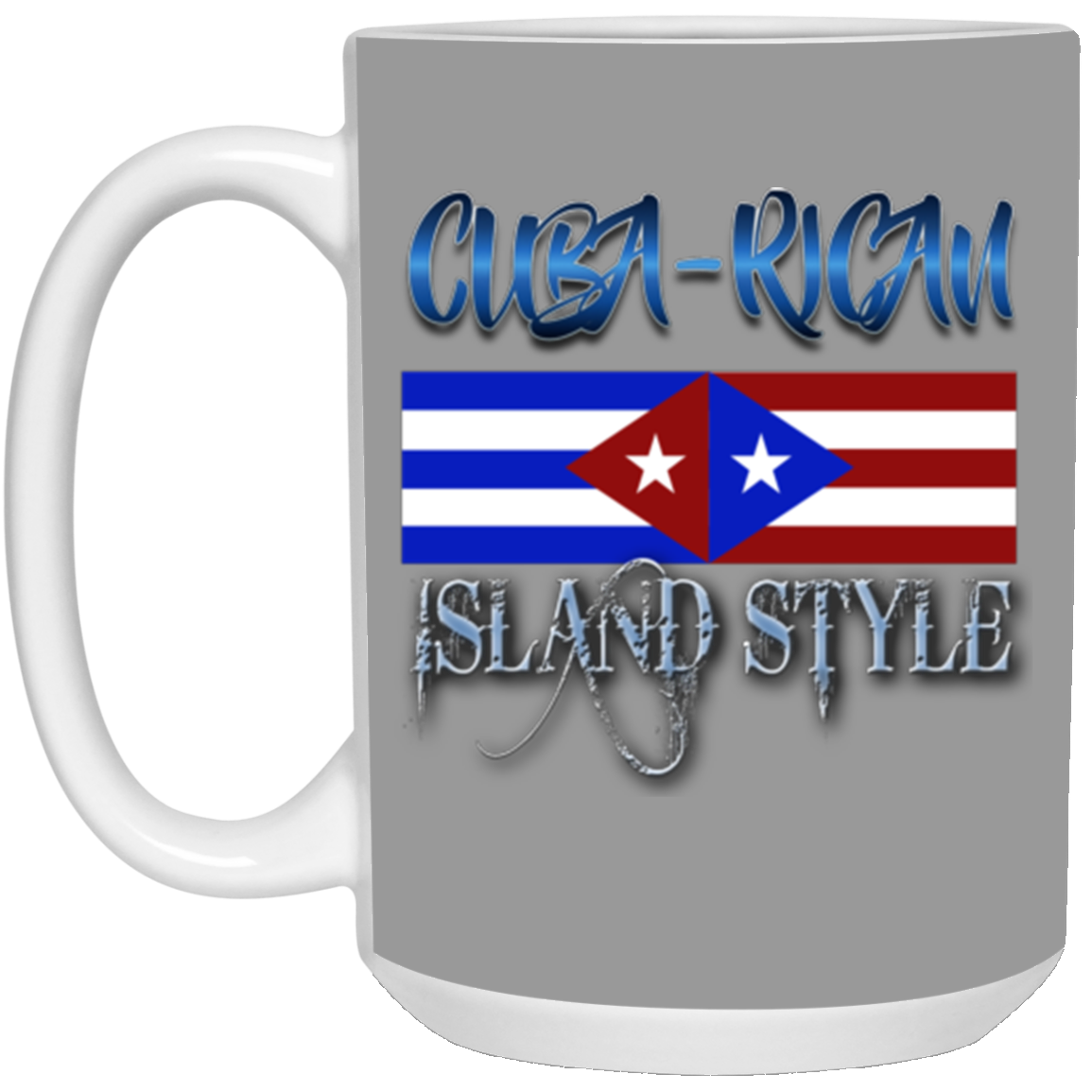 Cuba-Rican 15 oz. White Mug - Puerto Rican Pride