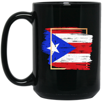 Thumbnail for Abstract Puerto Rico Flag 15 oz. Black Mug