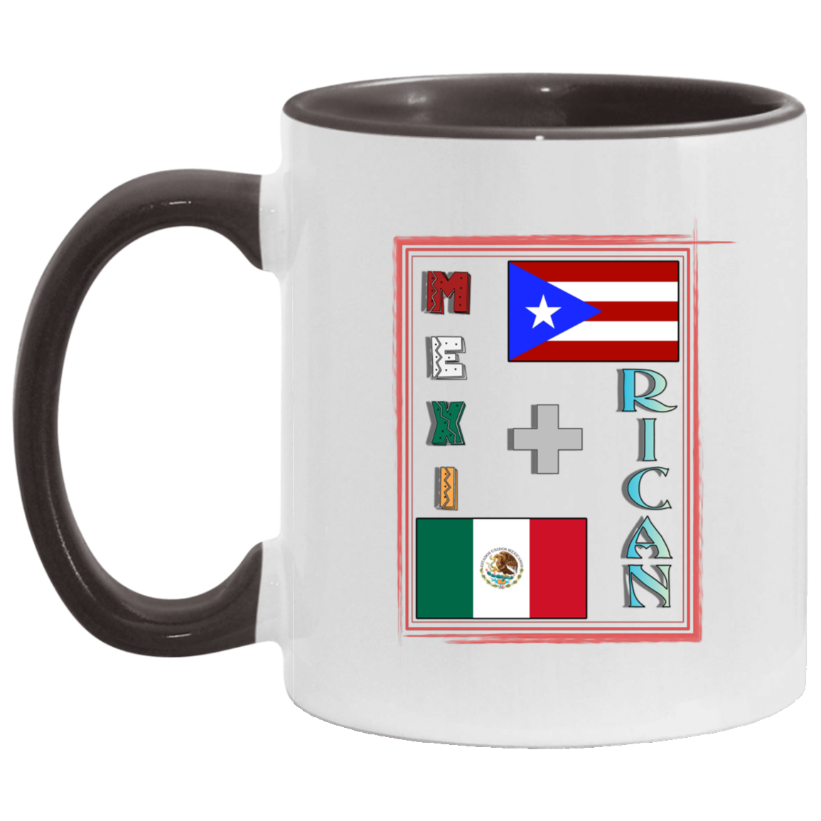 Mexi + Rican 11oz Accent Mug - Puerto Rican Pride