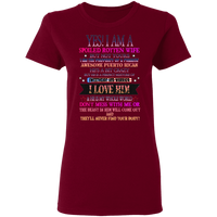 Thumbnail for Spoiled Wife Ladies' 5.3 oz. T-Shirt - Puerto Rican Pride