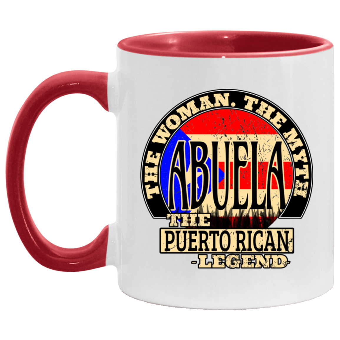 Abuela Legend 11oz Accent Mug - Puerto Rican Pride