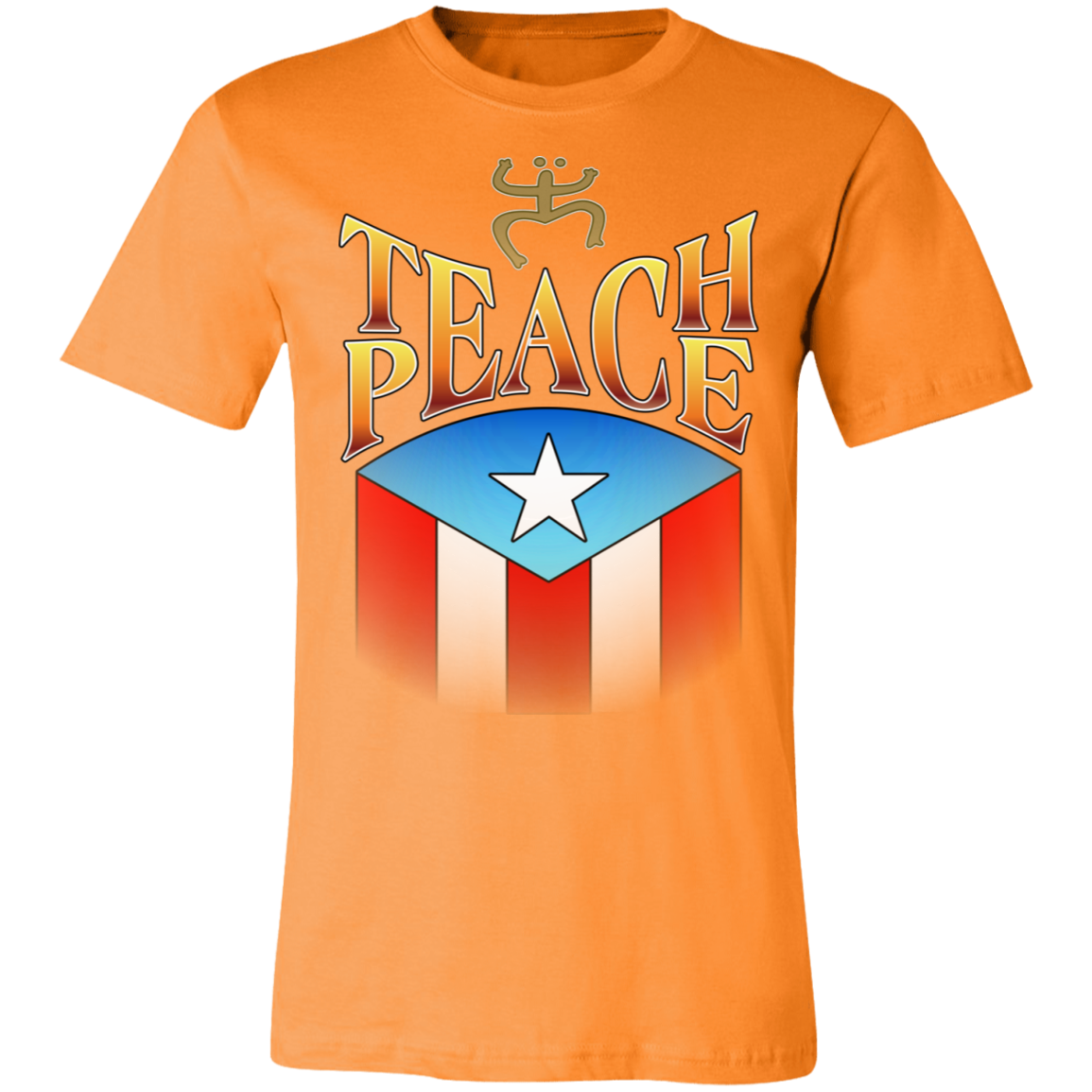Teach Peace Unisex T-Shirt - Puerto Rican Pride