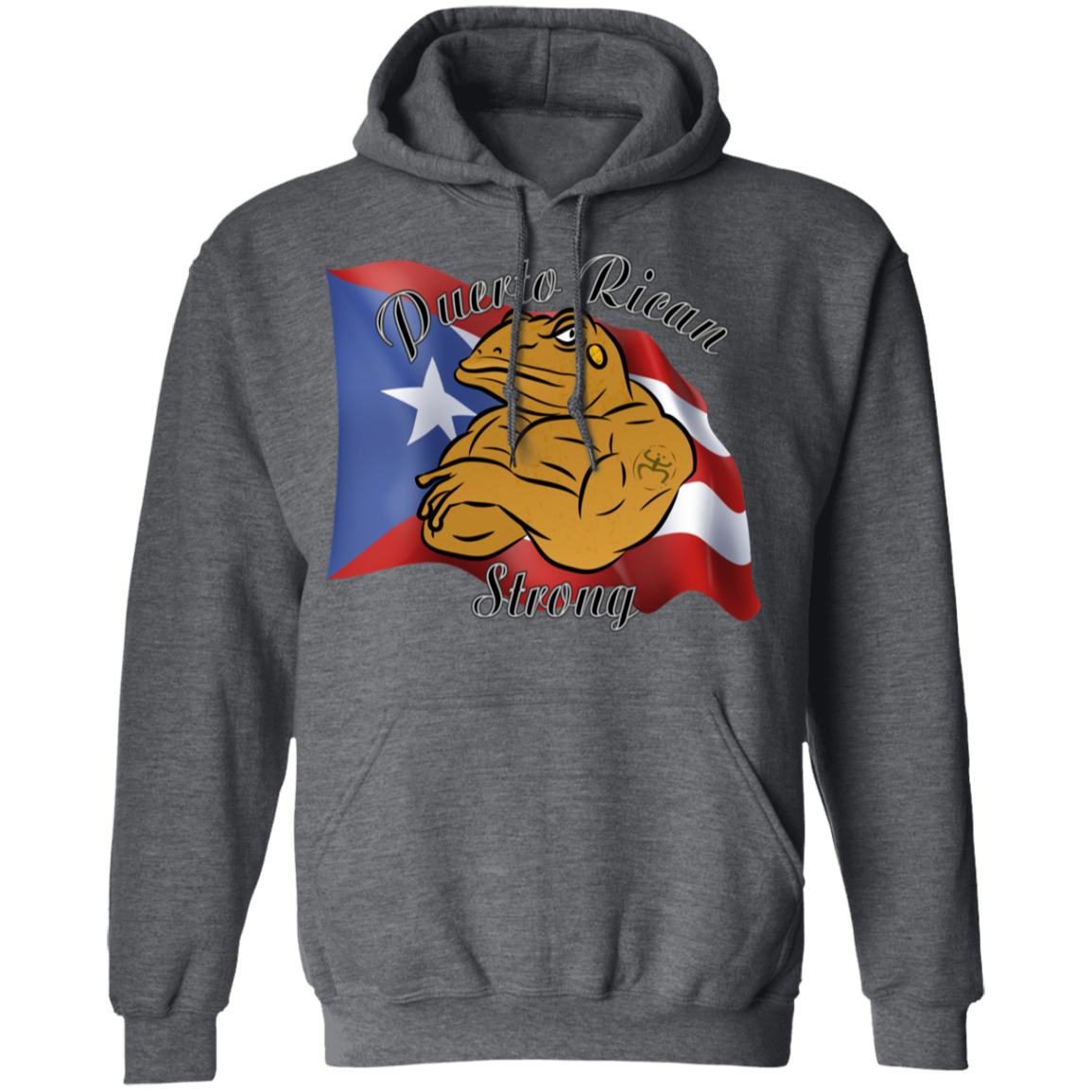 Coqui PR Strong Pullover Hoodie - Puerto Rican Pride