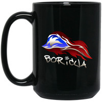 Thumbnail for Boricua Flame 15 oz. Black Mug