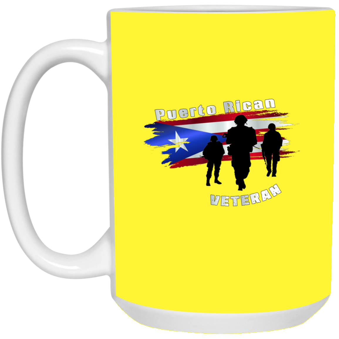 Puerto Rican Veteran 15 oz. White Mug