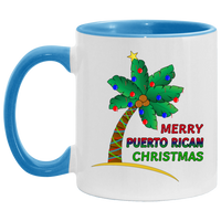 Thumbnail for Merry PR Christmas 11OZ Accent Mug - Puerto Rican Pride