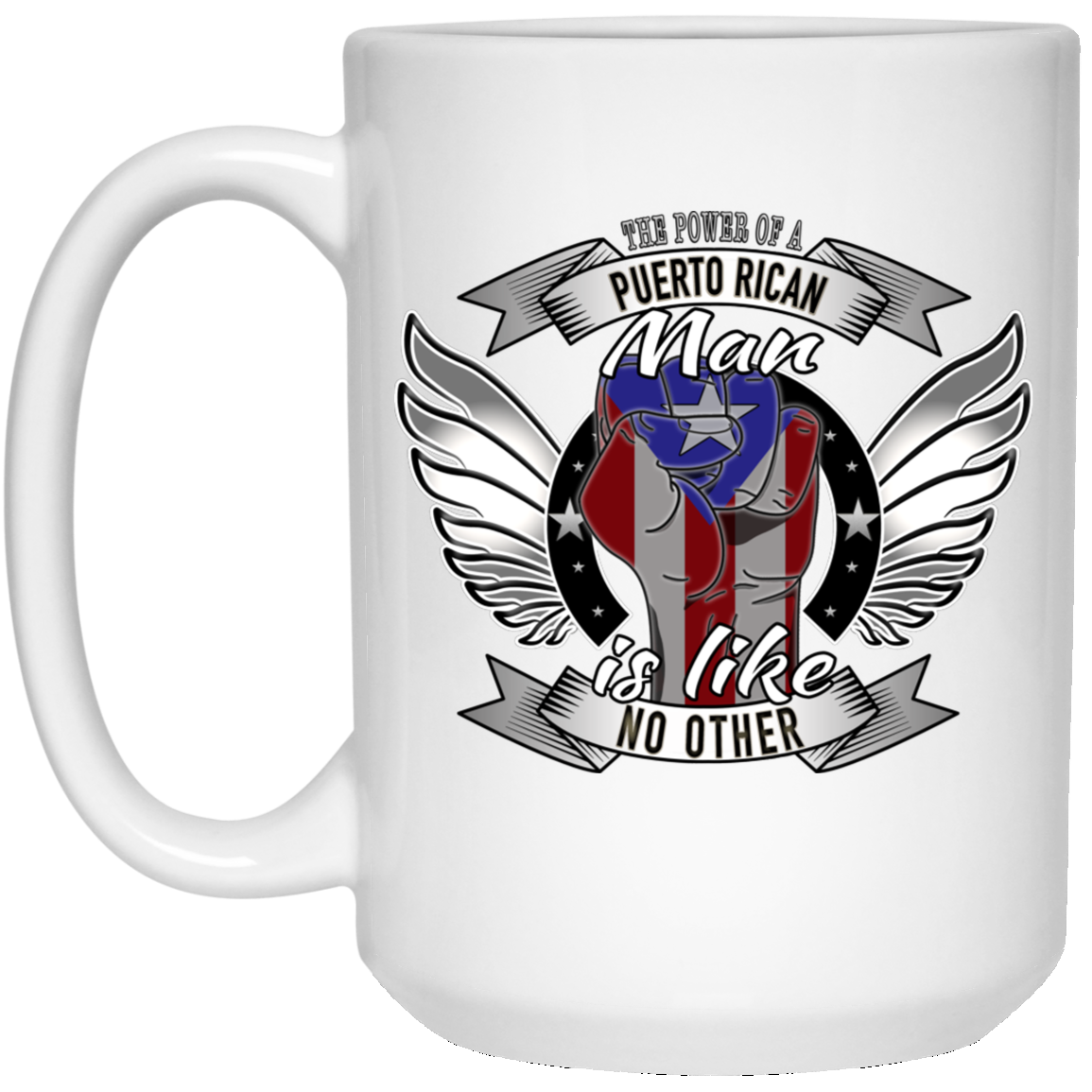 Power PR Man 15 oz. White Mug