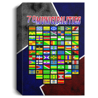 Thumbnail for 78 Municipalities Deluxe Portrait Canvas 1.5in Frame - Puerto Rican Pride