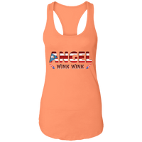 Thumbnail for Angel Wink Ideal Racerback Tank - Puerto Rican Pride