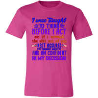 Thumbnail for Think Before I Act - Unisex Jersey Short-Sleeve T-Shirt