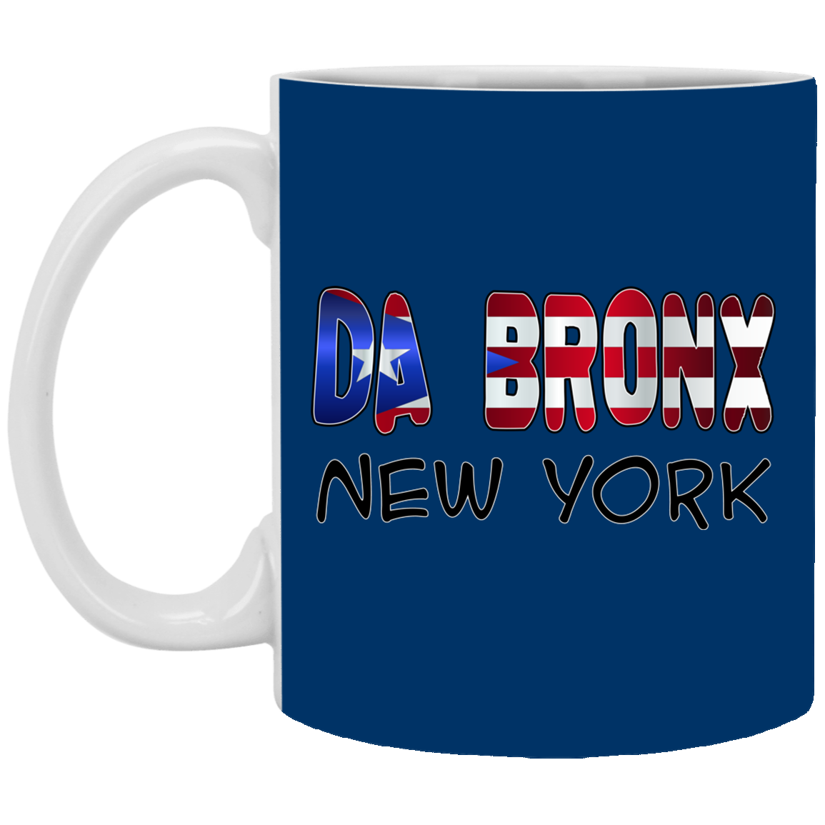 Da Bronx NY 11 oz. White Mug - Puerto Rican Pride