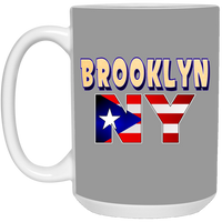 Thumbnail for Brooklyn NY 15 oz. White Mug - Puerto Rican Pride