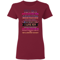 Thumbnail for Spoiled Wife Ladies' 5.3 oz. T-Shirt - Puerto Rican Pride