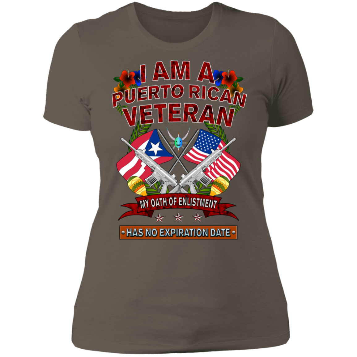 Puerto Rican Veteran - Boyfriend T-Shirt - Puerto Rican Pride