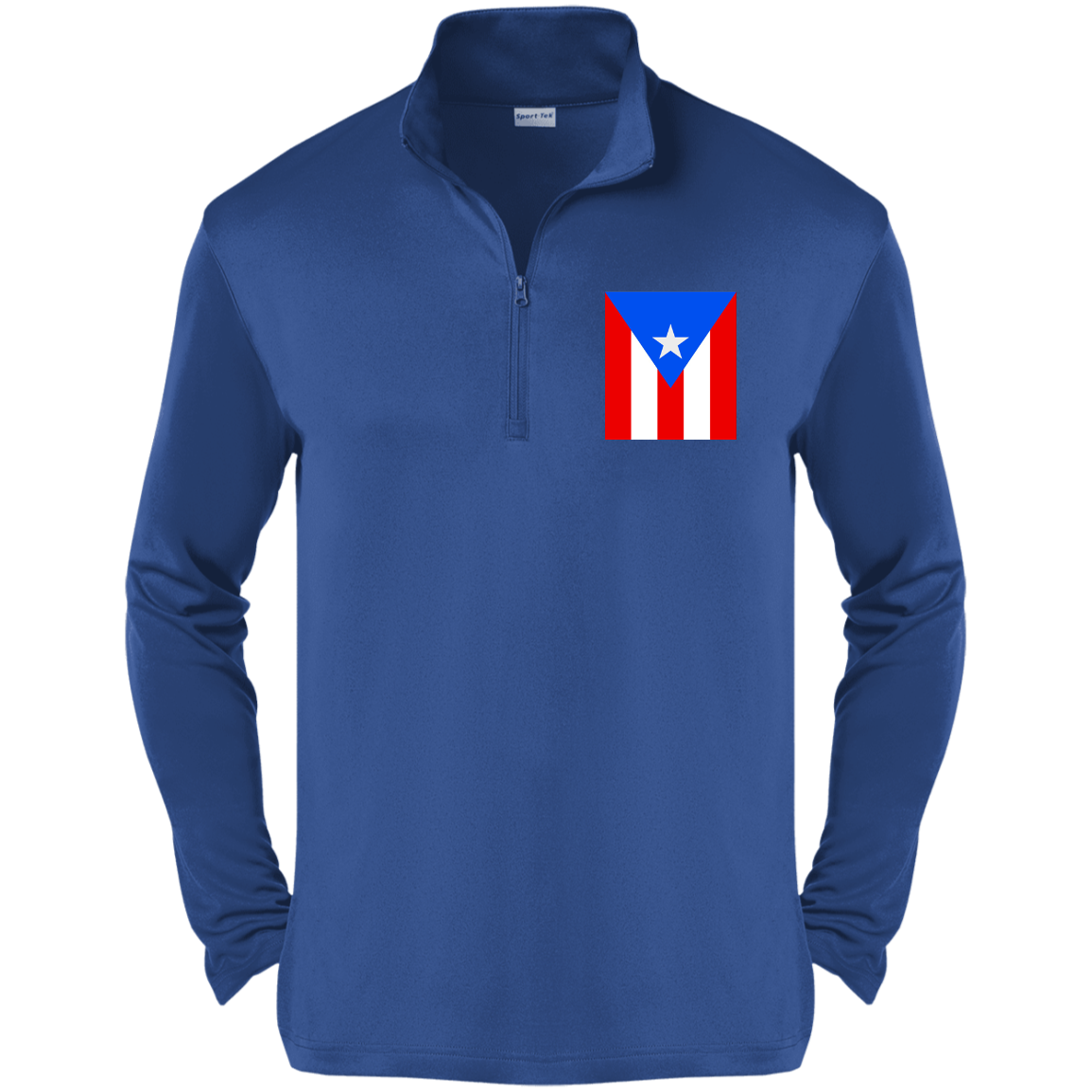 Puerto Rico Flag Competitor Embroidered 1/4-Zip Pullover (Small-4XL)