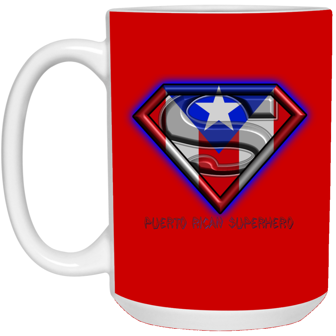Puerto Rican Superhero 15 oz. White Mug - Puerto Rican Pride