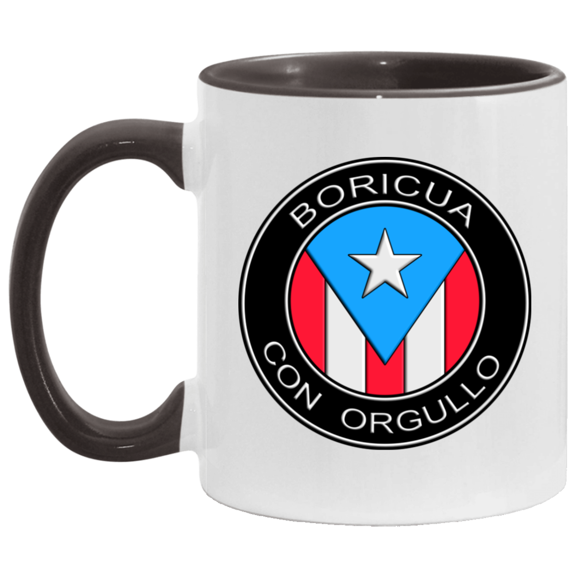 Boricua Con Orgullo 11OZ Accent Mug - Puerto Rican Pride