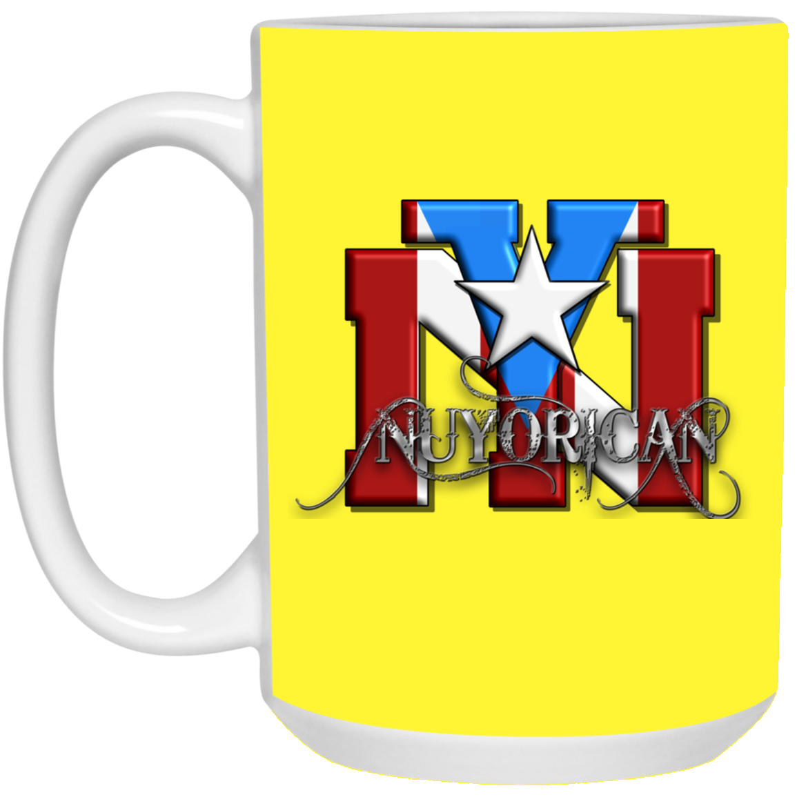 NY RICAN 15 oz. White Mug