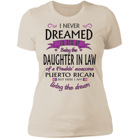 Thumbnail for Awesome Daughter In Law Ladies' Boyfriend T-Shirt - Puerto Rican Pride