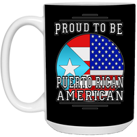 Thumbnail for Proud To Be PR American 15 oz. White Mug - Puerto Rican Pride