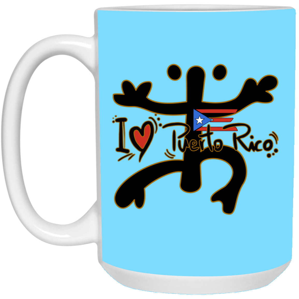 Coqui - I Love Puerto Rico  15 oz. White Mug