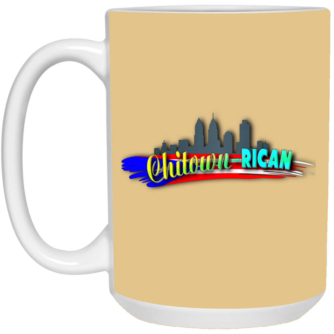 Chitown-Rican15 oz. White Mug - Puerto Rican Pride