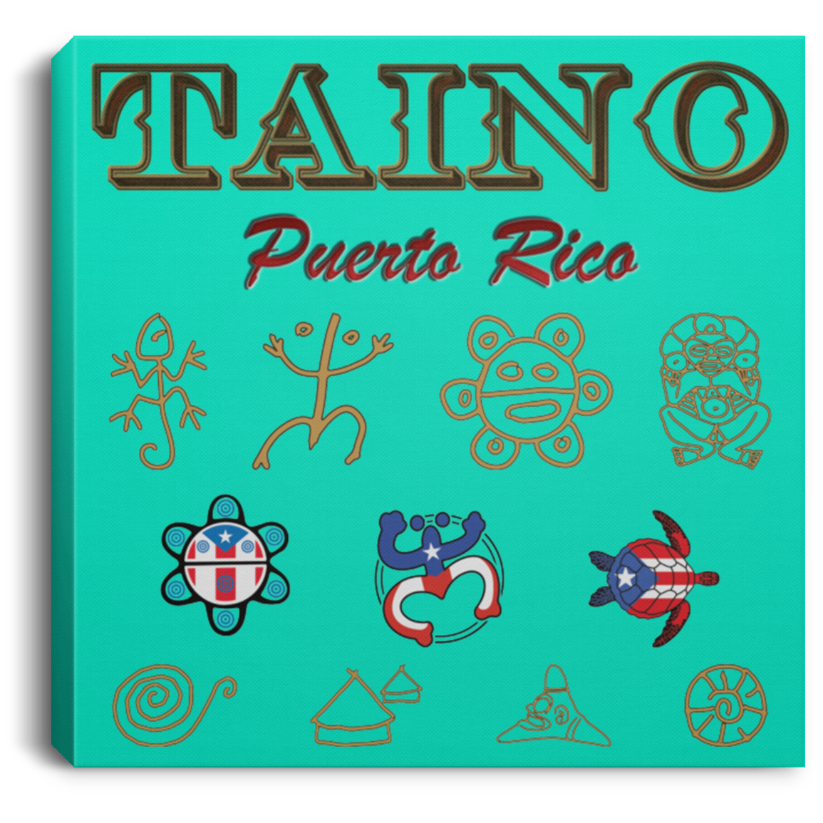 TAINO Wall Art Square Canvas .75in Frame