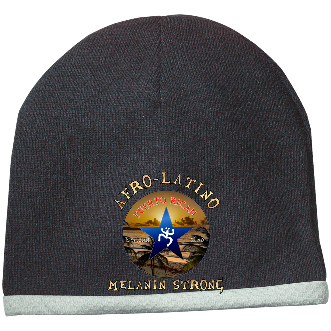Afro-Latino Performance Knit Cap - Puerto Rican Pride
