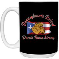 Thumbnail for Pennsylvania Raised PR Strong 15 oz. White Mug - Puerto Rican Pride