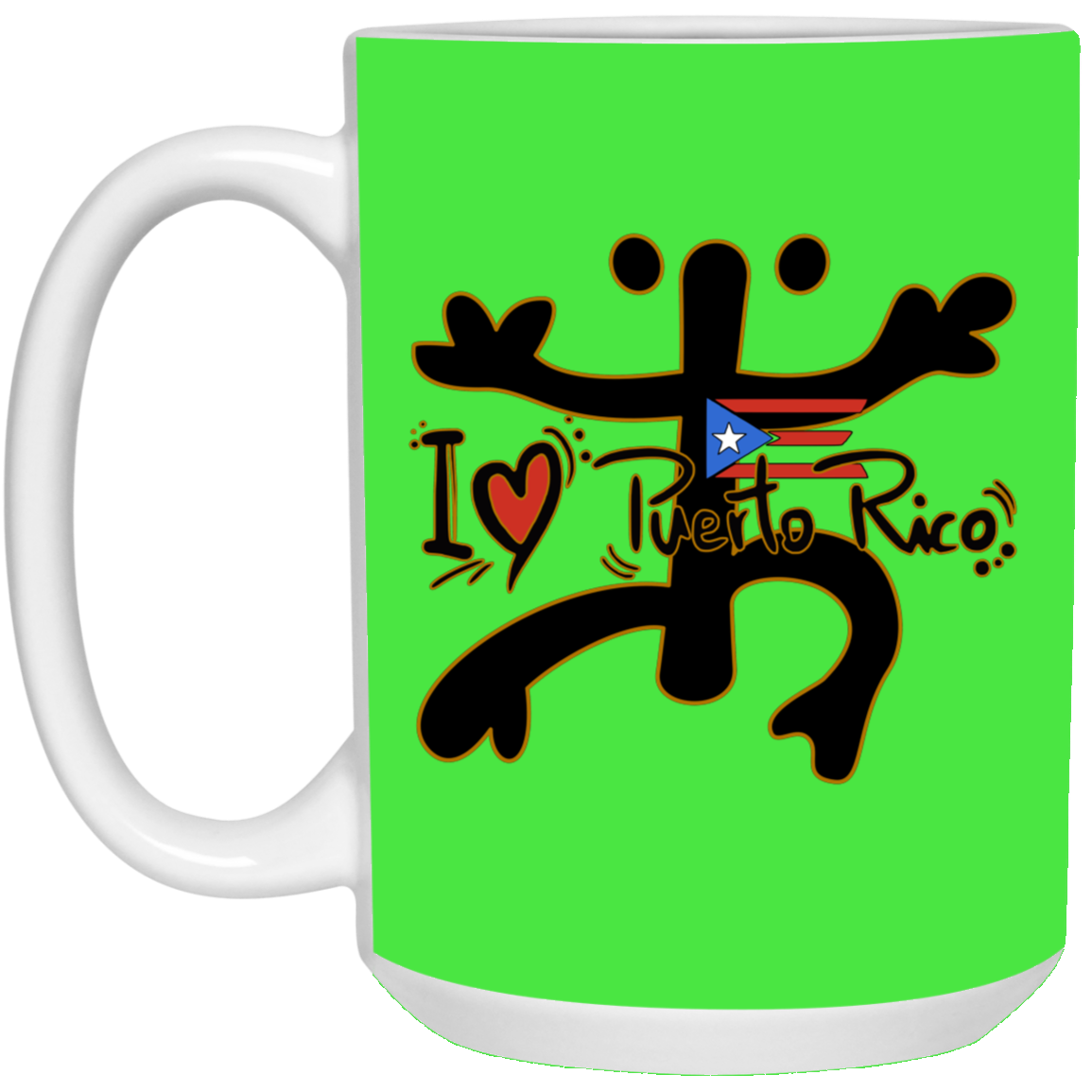 Coqui - I Love Puerto Rico  15 oz. White Mug