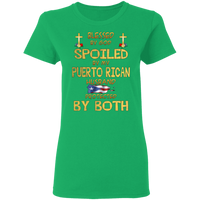 Thumbnail for Blessed and Protected Ladies' 5.3 oz. T-Shirt - Puerto Rican Pride