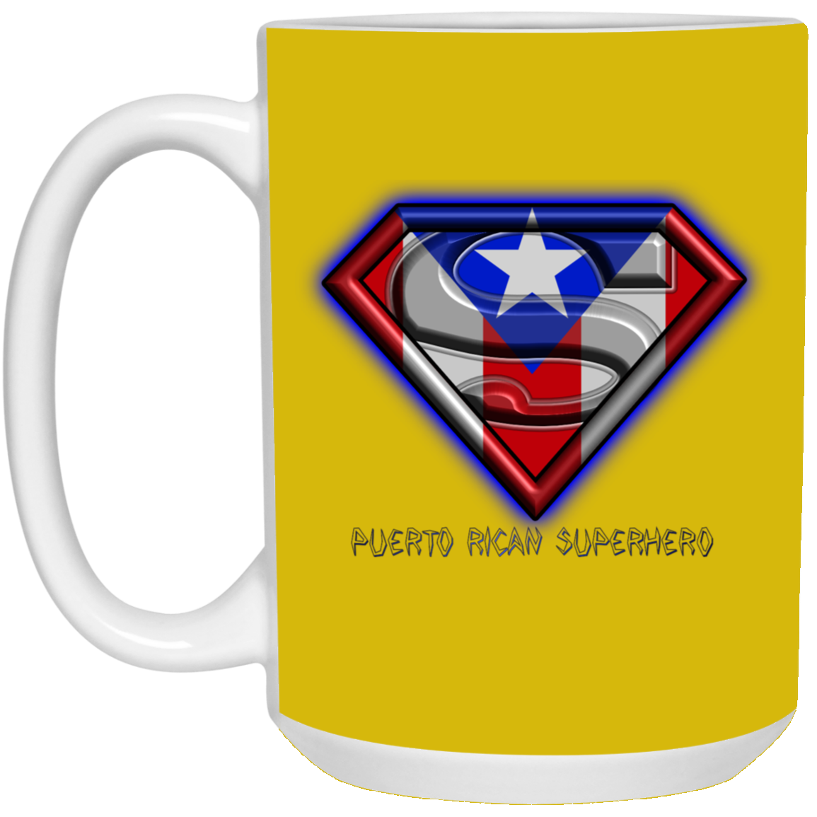 Puerto Rican Superhero 15 oz. White Mug - Puerto Rican Pride