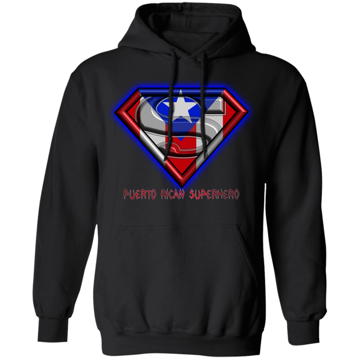 Puerto Rican  Superhero Pullover Hoodie - Puerto Rican Pride