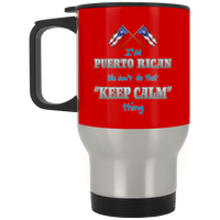 Thumbnail for Don't Do Keep Calm Silver Stainless Travel Mug - Puerto Rican Pride