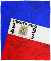 Thumbnail for Coat Of Arms Fleece Throw Blanket - 50x60 - Puerto Rican Pride