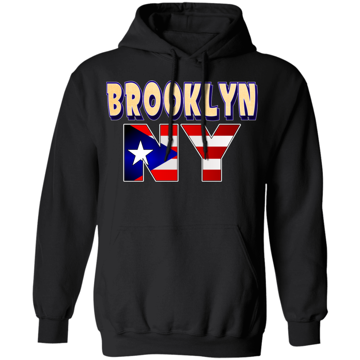 Brooklyn NY  Pullover Hoodie - Puerto Rican Pride
