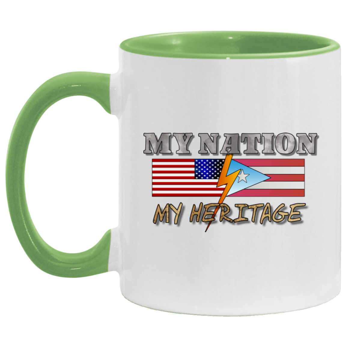 My Nation My Pride 11ozAccent Mug - Puerto Rican Pride