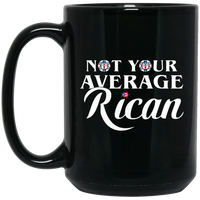 Thumbnail for Not Your Average Rican 15 oz. Black Mug