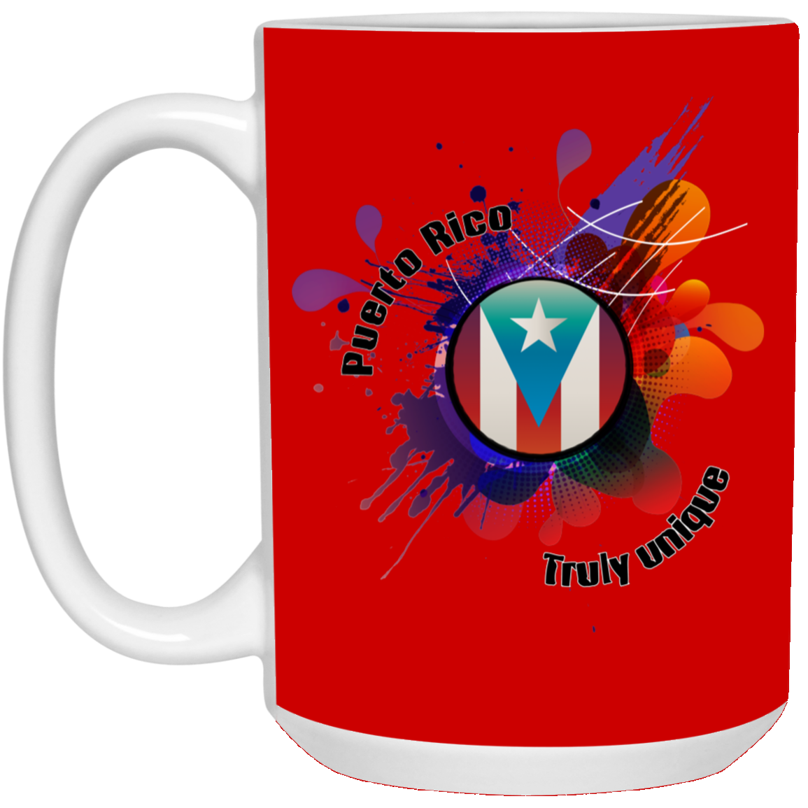 PR Truly Unique 15 oz. White Mug - Puerto Rican Pride