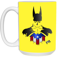 Thumbnail for Badass PR Batman 15 oz. White Mug - Puerto Rican Pride