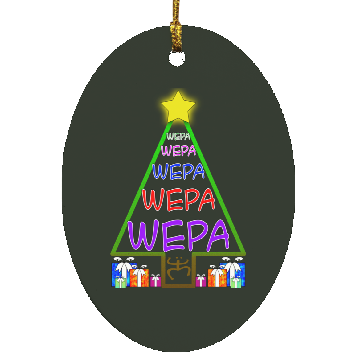 WEPA Tree Oval Ornament - Puerto Rican Pride