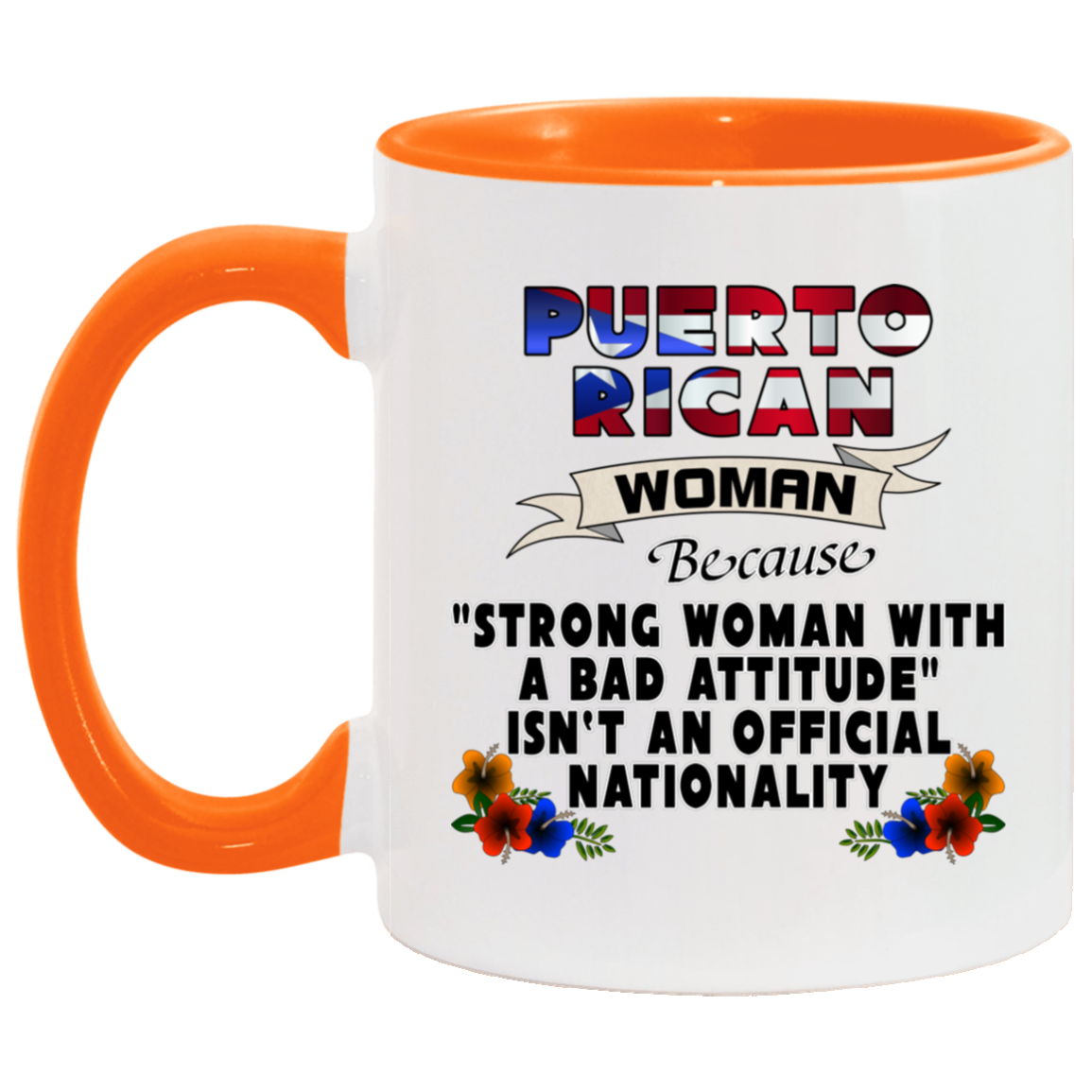 STRONG PR WOMAN 11OZ Accent Mug - Puerto Rican Pride