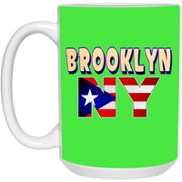 Thumbnail for Brooklyn NY 15 oz. White Mug - Puerto Rican Pride
