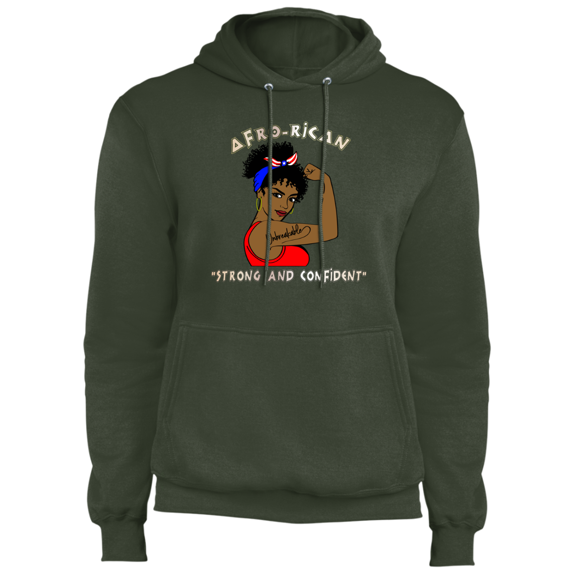 Afro-Rican Strong And Confident Hoodie