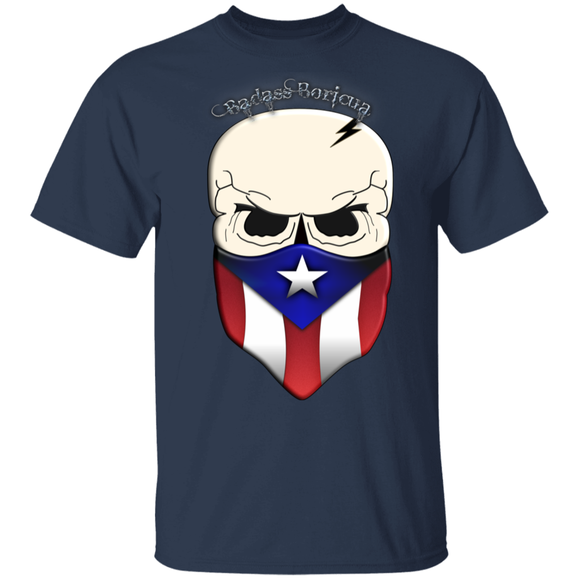 BADASS BORI 5.3 oz. T-Shirt - Puerto Rican Pride