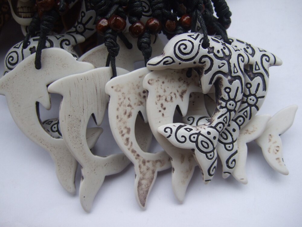 Dolphin Coqui Taino Symbol Pendant Necklace