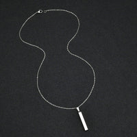 Thumbnail for Steel Bar Necklace 2-Sided Text